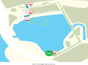 어린이 아쿠아슬론 전체 코스도_시흥시