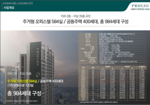 거북섬 대우푸르지오 디오션 오피스텔 분양정보 2 푸르지오디오션 사업개요_분양자료