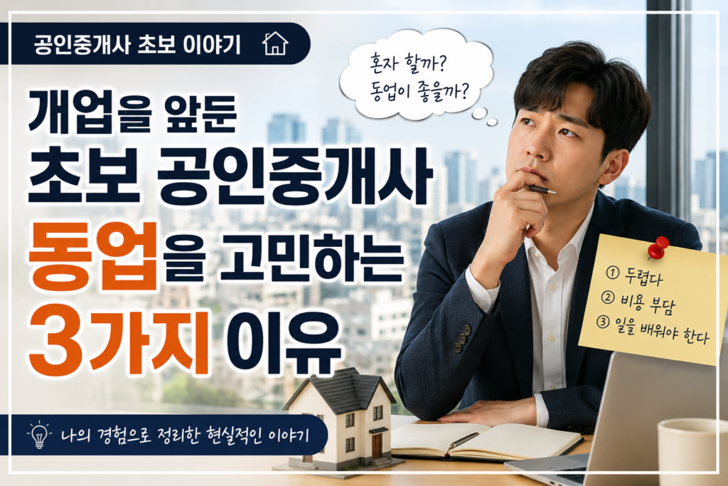 공인중개사 동업고민 3가지 이유2