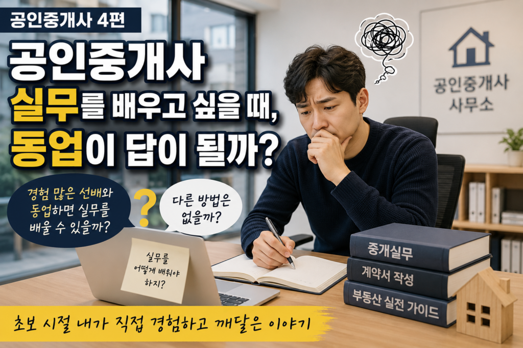 공인중개사 실무부담 동업으로 해결2