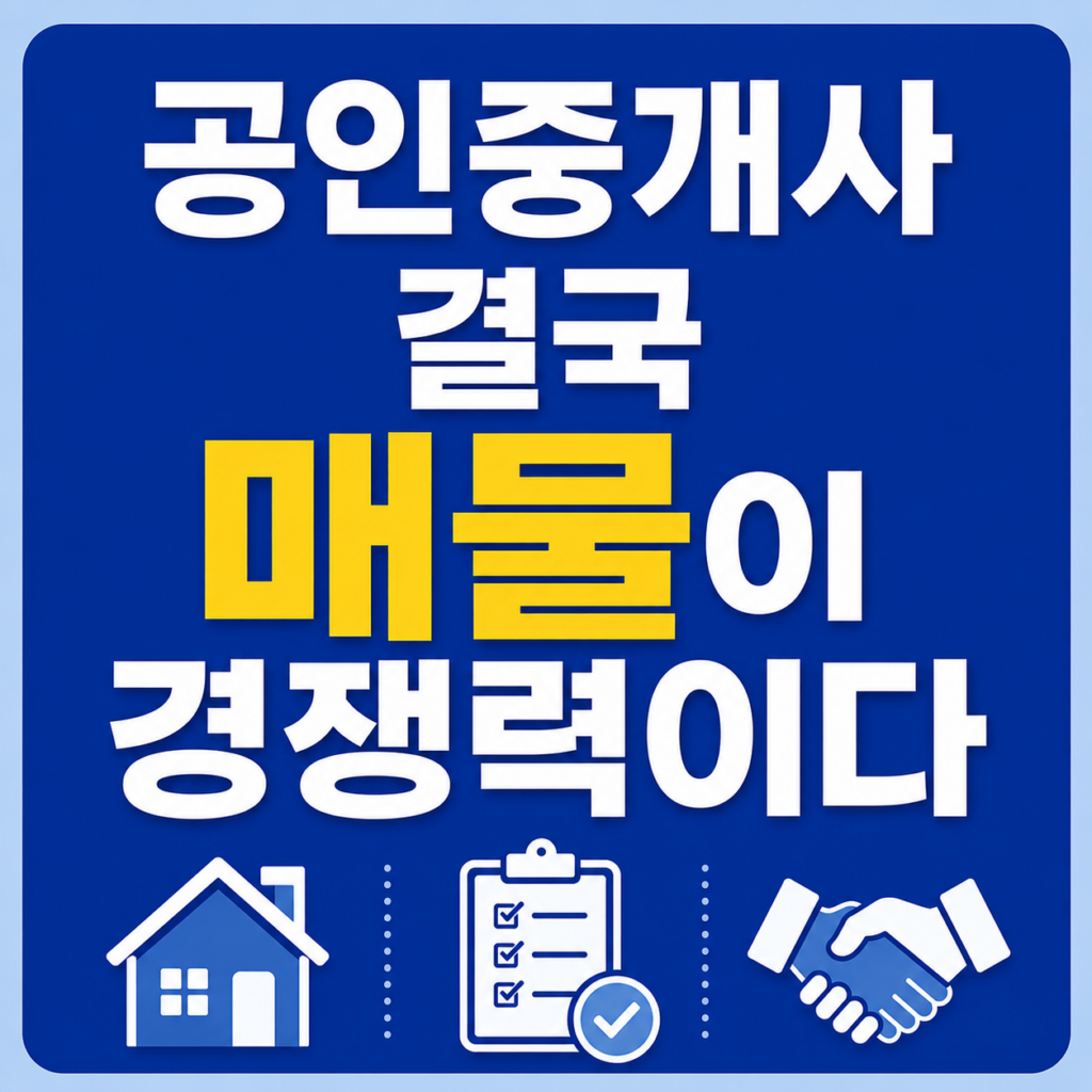 공인중개사의 경쟁력은 결국 매물 확보