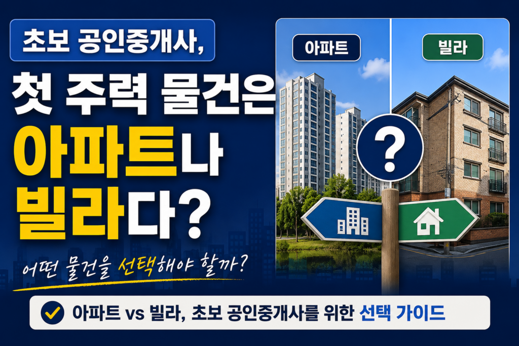 초보 공인중개사, 첫 주력 물건은 아파트나 빌라다? 3 초보공인중개사 주력물건 아파트와 빌라2